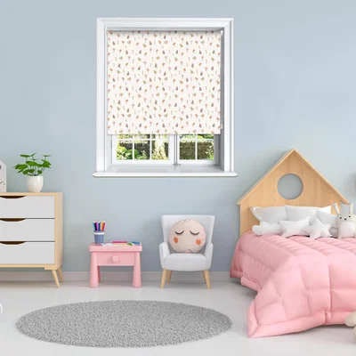 Dunelm Ditsy Watercolour Floral Natural Blackout Roller Blind Cream