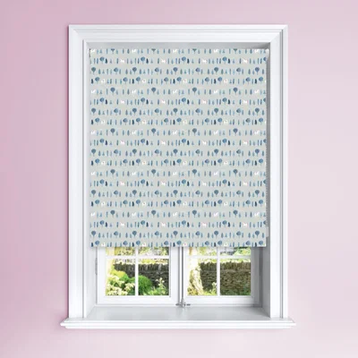 Dunelm Unicorn Blackout Roller Blind Blue, White and Pink