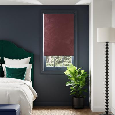 Dunelm Satin Merlot Blackout Roller Blind Dark Red