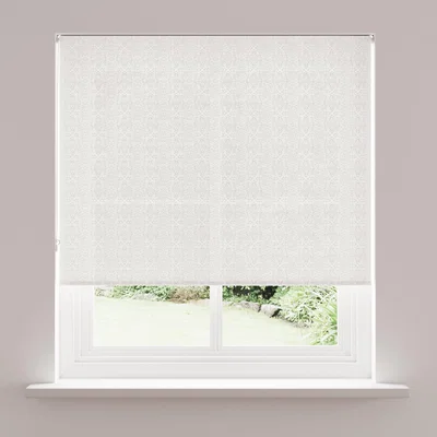 Dunelm Boho Tile White Daylight Roller Blind White