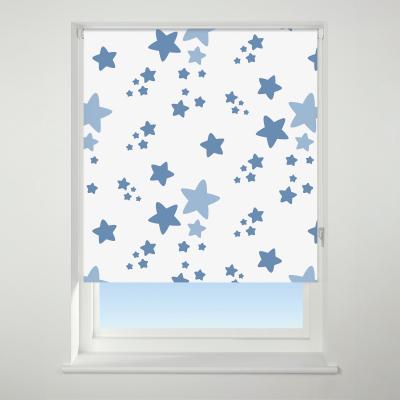 Dunelm Universal Patterned Twinkle Twinkle Blue Blackout Roller Blind Blue