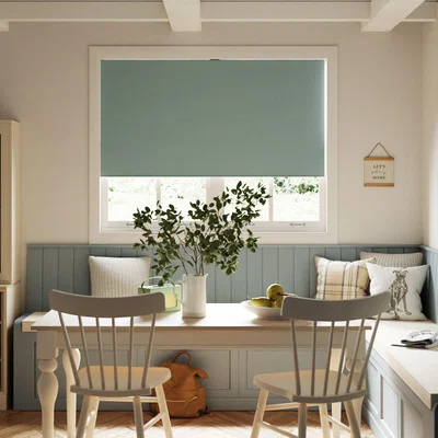 Dunelm Plain Blackout Moisture Resistant Roller Blind Lilypad