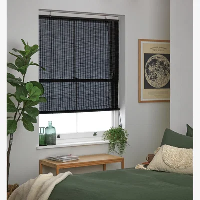 Habitat Habitat Bamboo Roller Blind - Black - 3ft