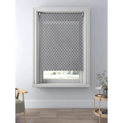 John Lewis ANYDAY John Lewis & Partners Diamond Ikat Daylight Roller Blind, Storm