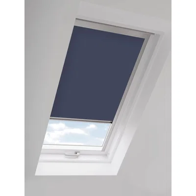 John Lewis John Lewis & Partners Blackout Skylight Blind with Silver Frame, Navy
