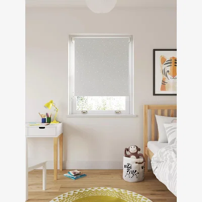 John Lewis John Lewis Starry Sky Blackout Roller Blind, Cool Grey