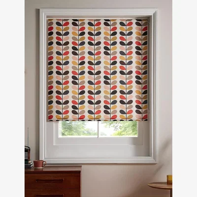 John Lewis Orla Kiely Multi Stem Roller Blind, Tomato
