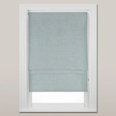 John Lewis John Lewis & Partners Hessian Blackout Roman Blind, Duck Egg