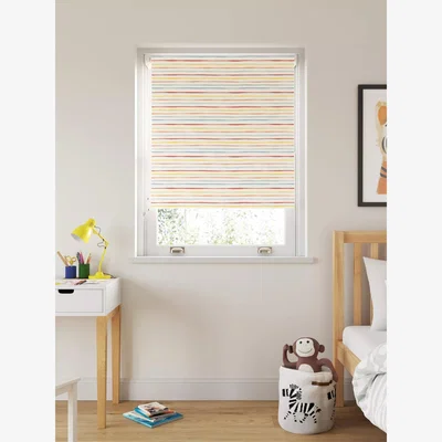 John Lewis John Lewis Wobbly Stripe Blackout Roller Blind, Multi