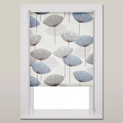 John Lewis Sanderson Dandelion Clocks Daylight Roller Blind, Blue