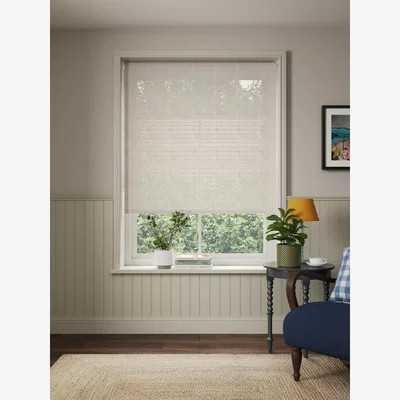 John Lewis John Lewis Linen Sheer Roller Blind, Natural
