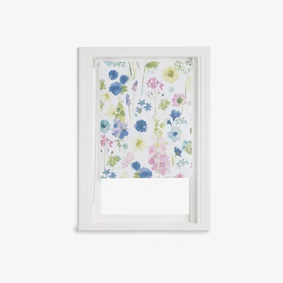 John Lewis bluebellgray Foxglove Blackout Roller Blind, Multi
