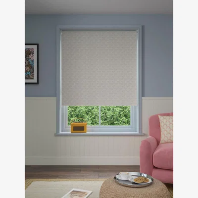 John Lewis John Lewis Exley Leaf Blackout Roller Blind, Putty