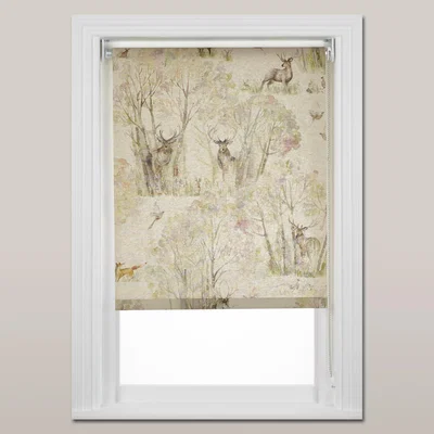 John Lewis Voyage Sherwood Forest Made to Measure Blackout Roller Blind, Natural