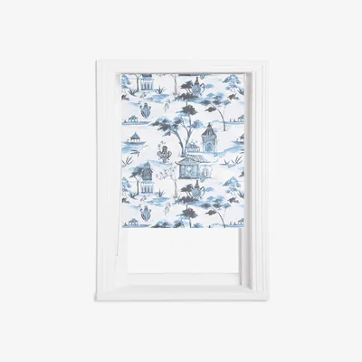 John Lewis John Lewis & Partners Pagoda Daylight Roller Blind, Blue
