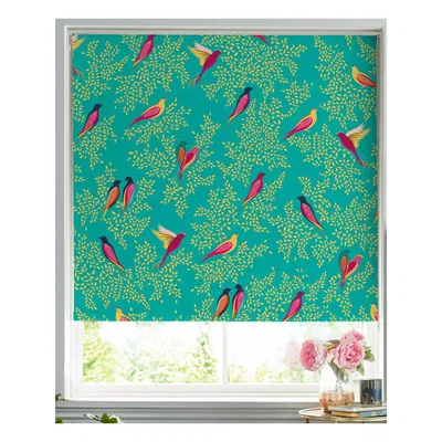 John Lewis Sara Miller Birds Roller Blind, Green/Multi
