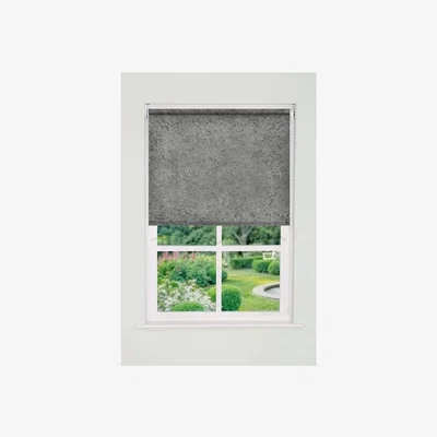 The Range Silver Crushed Velvet Blackout Roller Blinds - Silver / 115cm