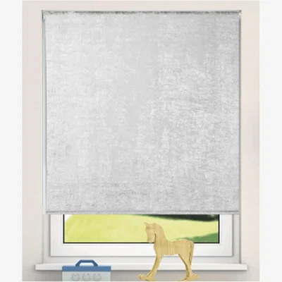 The Range Crushed Velvet Roller Blinds - Champagne / 80cm
