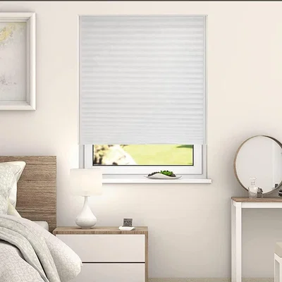The Range Dim Out Pleated Blind Shade - White / 110cm