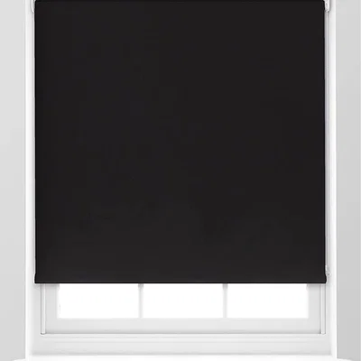 The Range Premium Trimmable Thermal Blackout Roller Window Blind  - Black