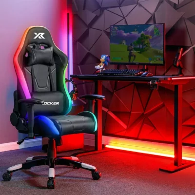 Dunelm Return - X Rocker Agility Compact RGB Office Gaming Chair with Neo Motion Sync LED