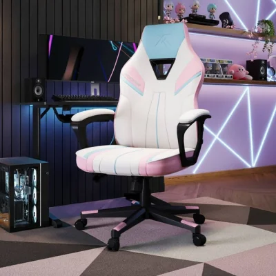 Dunelm X Rocker Tempest Bubblegum Office Gaming Chair