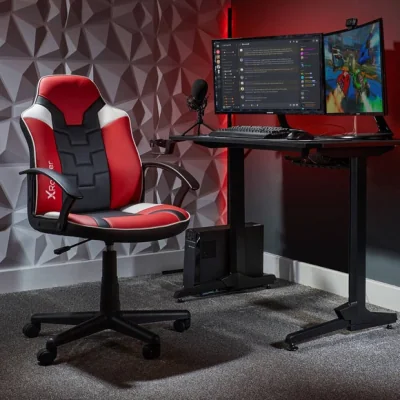 Dunelm Return - X Rocker Saturn Junior Esport Gaming Chair, Red