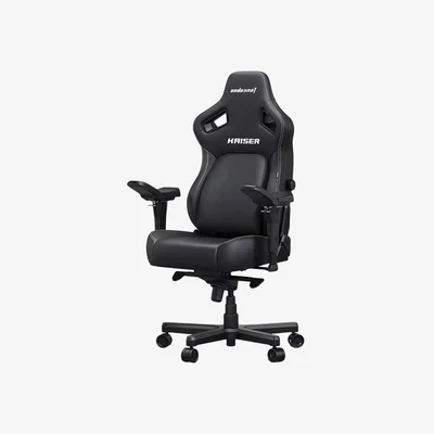 John Lewis anda seaT Kaiser 4 PVC Leather Premium Gaming Chair, Black