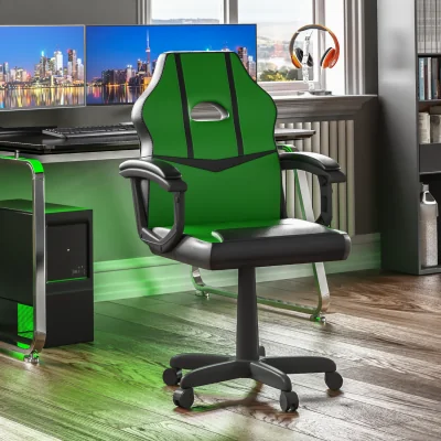 The Range Comet Racing Gaming Chair - Green