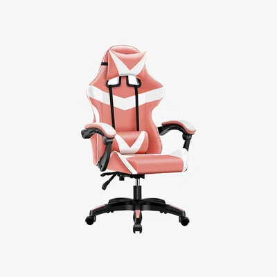 The Range Swivel Adjustable Ergonomic Home Desk Office Computer Gaming Chair - Pink & White