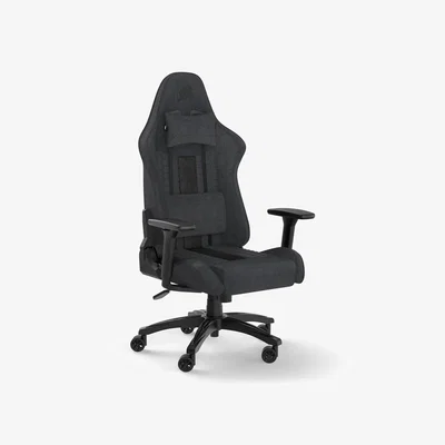 The Range Corsair TC100 Relaxed Fabric Gaming Chair - Grey and Black / Steel Nylon Polyfoam Fabric