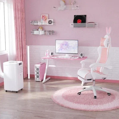 The Range Bunny Gaming Lumber Support Gaming Chair - Pink