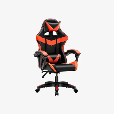 The Range Swivel Adjustable Ergonomic Home Desk Office Computer Gaming Chair - Black & Red