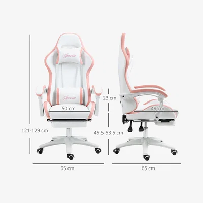 The Range Racing Gaming Chair Reclining Computer Chair with Armrest - Pink