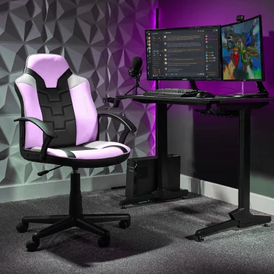 The Range X Rocker Saturn Esport Gaming Chair - Pink/White