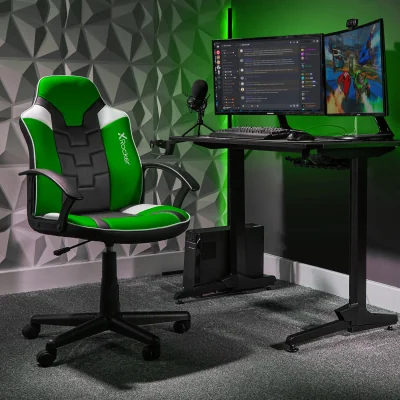 The Range X Rocker Saturn Esport Gaming Chair - Green/Black