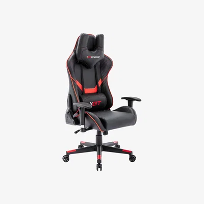 The Range GTFORCE Pro V8 Racing Reclining Swivel Office PC Leather Chair - Red