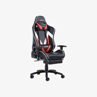 The Range GTFORCE Formula MX Reclining Leather Gaming Chair - Red