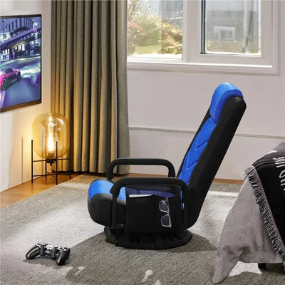 The Range Yaheetech Floor Gaming Chair with Adjustable Backrest - Blue