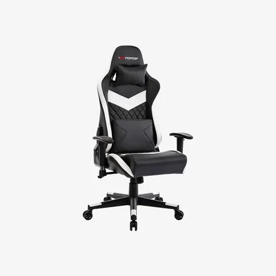 The Range GTFORCE Evo SR Racing Reclining Swivel Office Gaming Chair - White