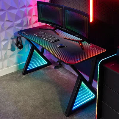 Dunelm X Rocker Infinity LED Sync Gaming Desk