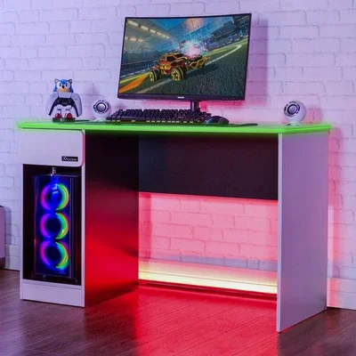 Dunelm Return - X Rocker Carbon Tek Gaming Desk with Wireless Charging and Neo Fibre LED