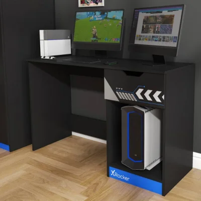 Dunelm Return - X Rocker Octane Gaming Desk, Blue