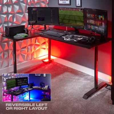 Dunelm Return - X Rocker Panther XL Reversible Corner Gaming Desk