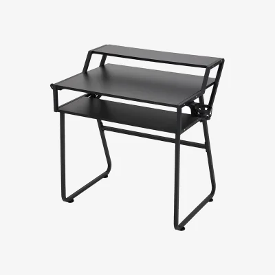 The Range Computer Gaming Desk with Cup Holder and Headphone Hook - Black