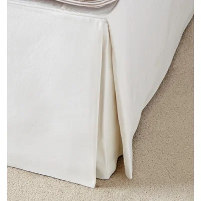OKA Bed Valance 100% Cotton, Super King - White