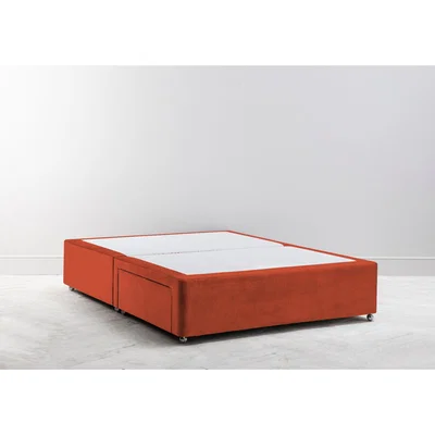 Perch and Parrow Cook 6' Super-King Size Divan in Marmalade Orange