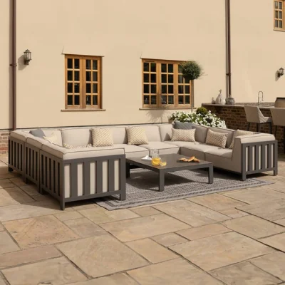 Dunelm Maze Ibiza U Shape Garden Sofa Set with Square Table