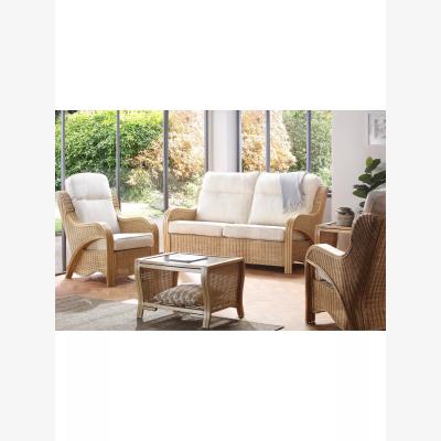 John Lewis Desser Opera Rattan 5-Seater Lounge Set, Light Oak/Jasper