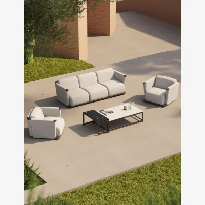 Marks & Spencer Royalcraft Oryn 5 Seater Garden Lounge Set Light Cream
